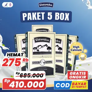 5 BOX ETAWAKU PLATINUM- Susu Kambing Etawa Murni Tinggi Kalsium (High Calcium) [Bubuk, Dairy, Milk]
