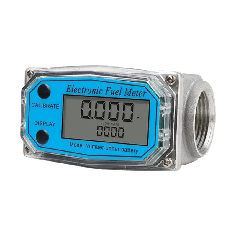 Digital flowmeter turbine alat ukur laju aliran electric fuel meter ukuran 1 inch 1