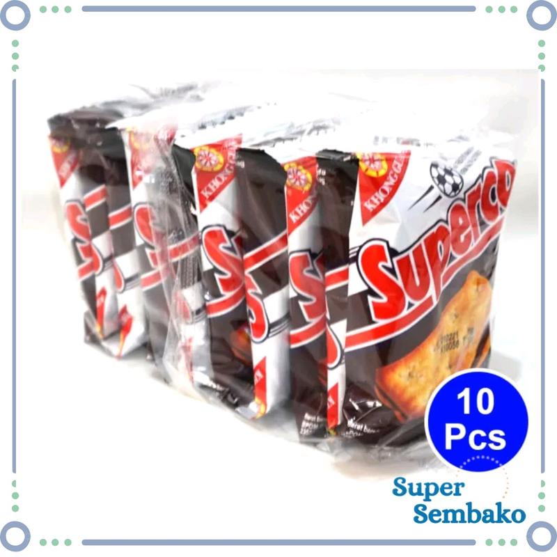 SNACK WAFER BISKUIT KHONG / KONG GUAN SUPERCO COKLAT 24g RENCENG ISI 10 ...