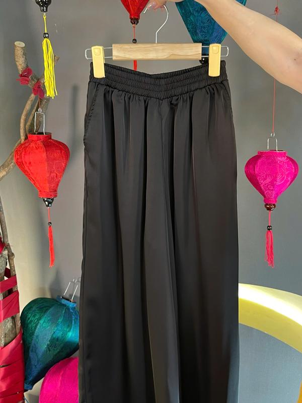 QUẦN LỤA NỮ DÁNG SUÔNG, CHẤT LIỆU TÔ CHÂU - FREE SIZE 2
