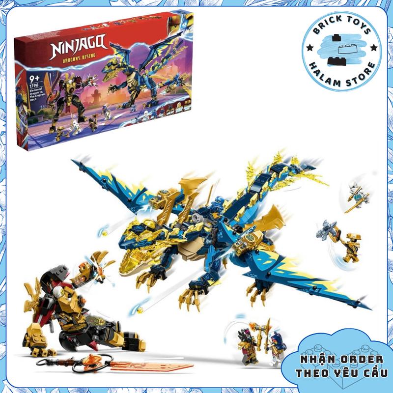 Đồ chơi lắp ráp Ninjago Dragons Rising 1796 88086 71796 - Mô hình lắp ghép Ninja City Rồng sét vs Empress Mech