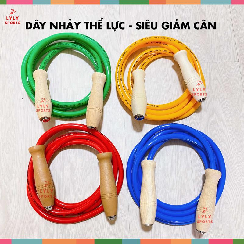 Dây Nhảy thể lực Boxing muay Thái dài 2.6m-3m, dây nhảy cao su bản to nặng 500gr cao cấp siêu bền - LYLY SPORTS