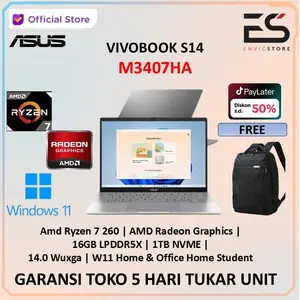 ASUS VIVOBOOK S14 M3407HA AMD RYZEN 7 260 16GB 1TB W11 OHS 14" WUXGA