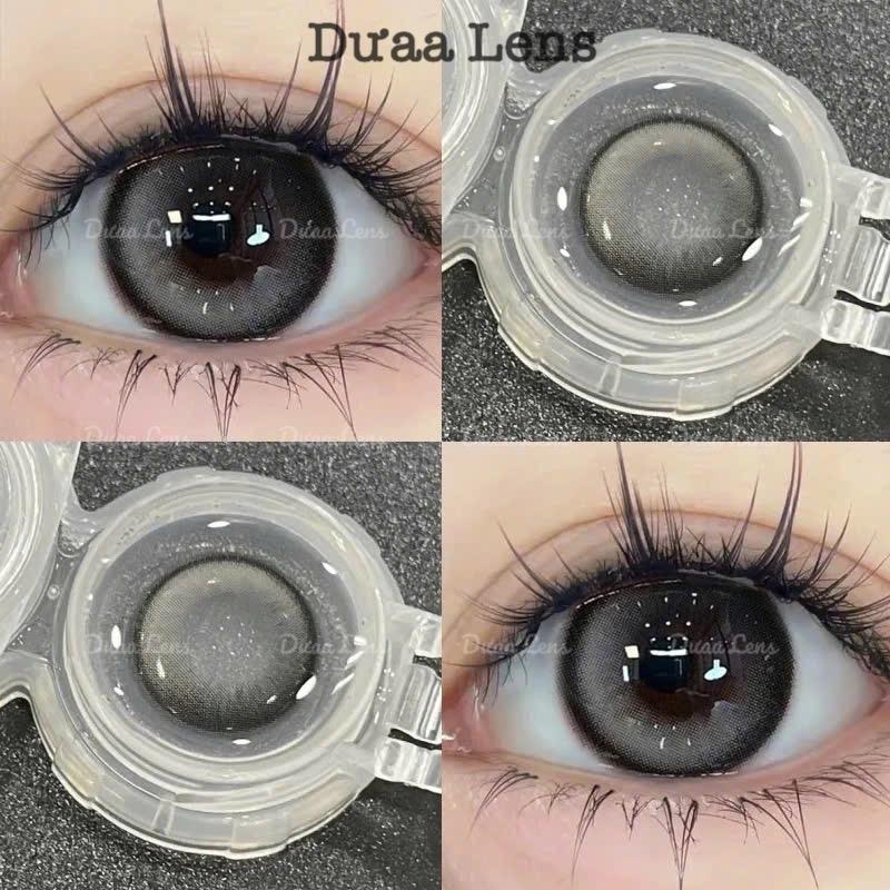 DƯAA LENS Kính Áp Tròng Xám Filter Rose 268 Gray Hiệu Ứng Douyin Hot [Giá 1 Cặp Tặng Kèm Khay Dụng Cụ Đeo] trăng khuyết mắt ướt lens  trăng  khuyết  lệch