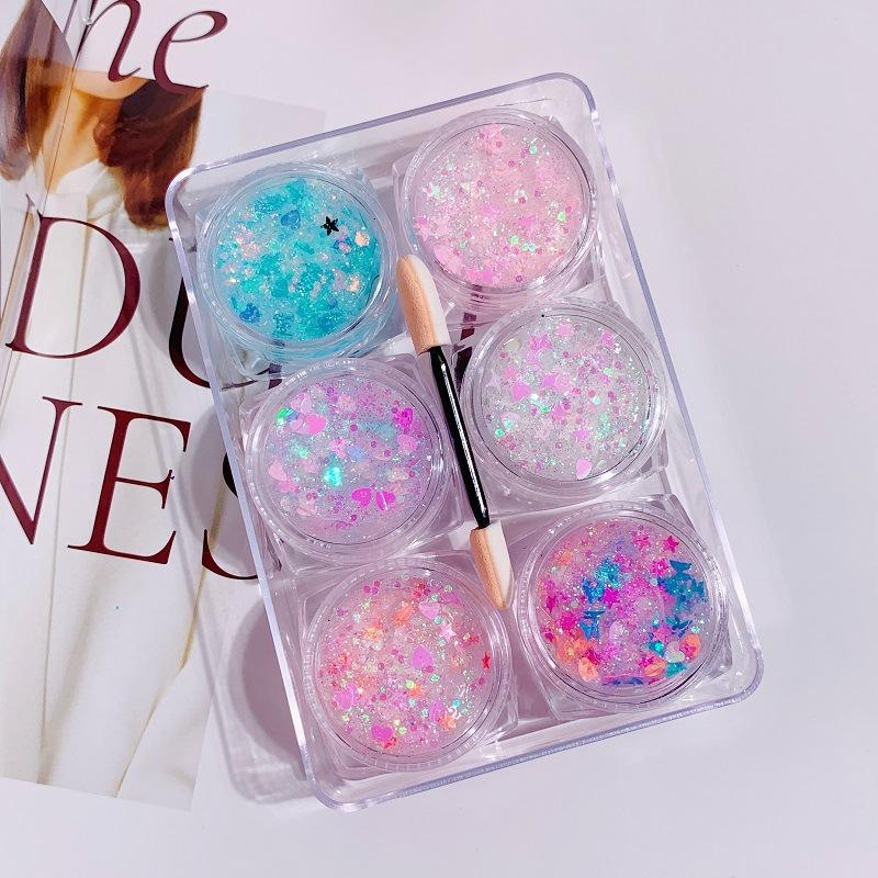   HOT  SET 6 NHŨ MẮT KIM TUYẾN CỰC KỲ ĐẸP LUÔN Trang Điểm Phấn Mắt Cosmetic Mỹ Phẩm Nữ 