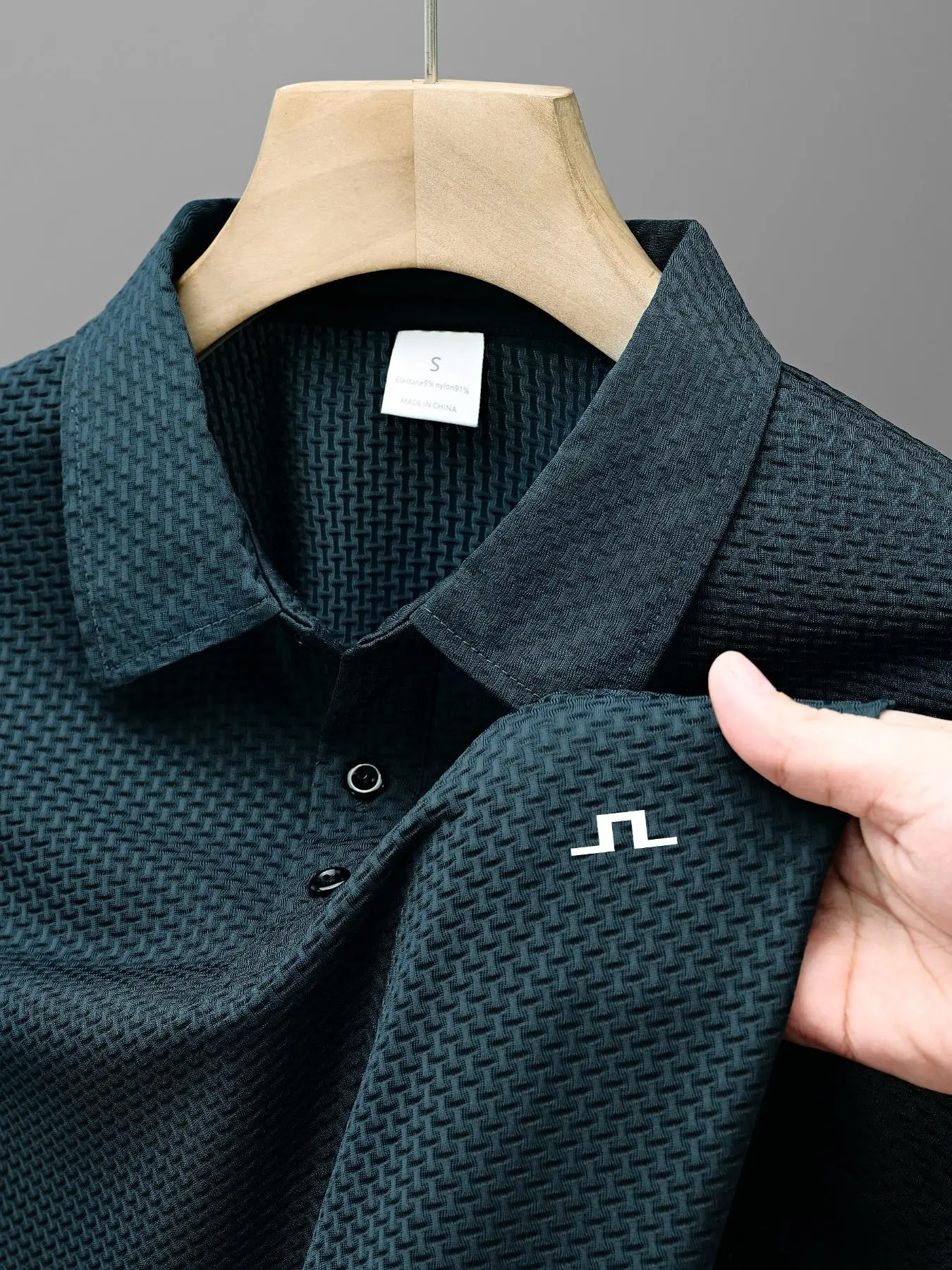 Men's Regular Fit Jacquard Polo Shirt, Casual Breathable Quick Drying Short Sleeve Collared Top for Summer, Fashion Men's Clothes for Daily Wear, Gamis