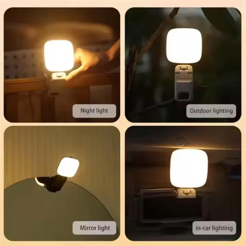 LED Selfie Light with Clip, USB Rechargeable Photography Fill Light, 360° Rotatable Light for Studio Portrait Shooting, Perfect to Meet The Needs Of Summer Photography 3