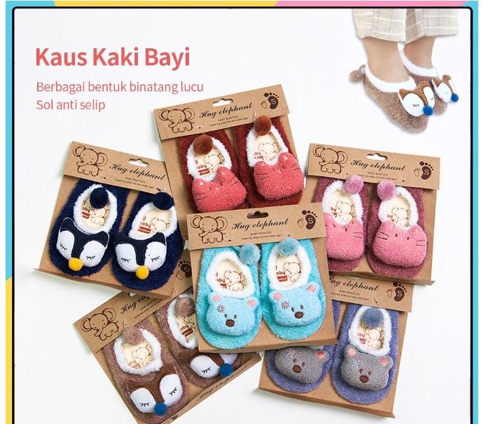 Sepatu Prewalker Kaos Kaki Korea Anak Bayi Kaus Kaki Bulu Lembut Motif Animal Baby Socks Kaos Kaki Anak Lucu 0