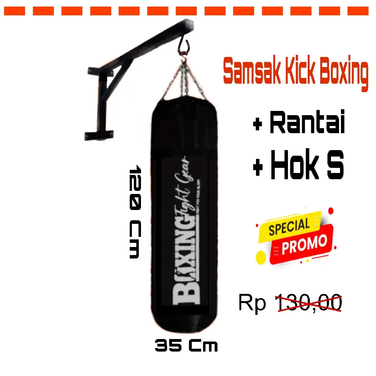 Samsak Kick Boxing Muaythai MMA 120 Cm Tanpa - Isi SAMSAK Gantung Murah Berkualitas Boxing 2 Original Tinju
