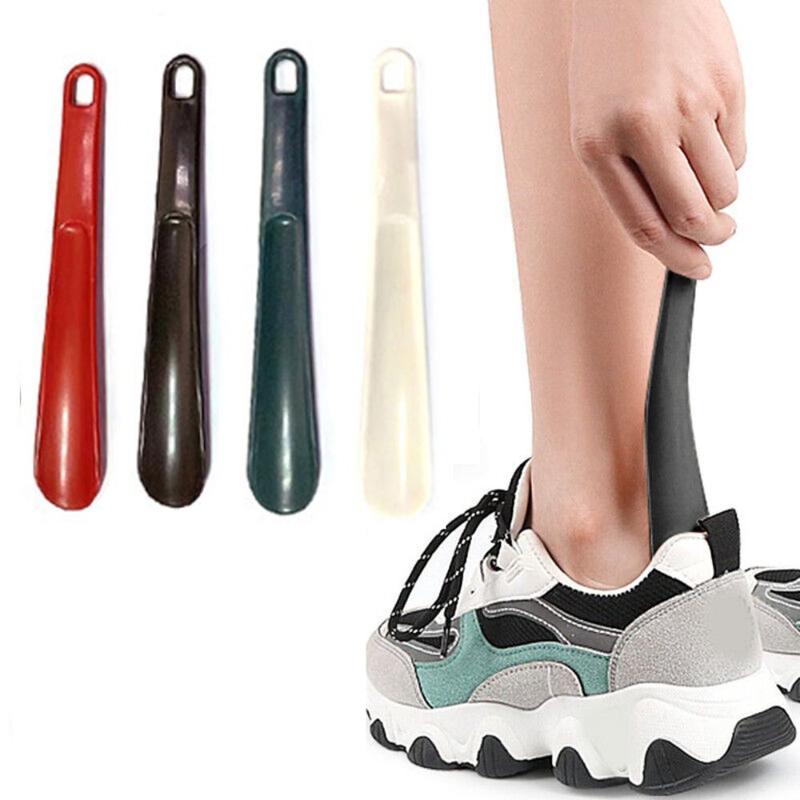 Guyi Shoes Mới Nhựa Sừng Giày Hình muỗng Di động Dụng cụ nâng Giày Tay cầm ngắn Dụng cụ kéo giày