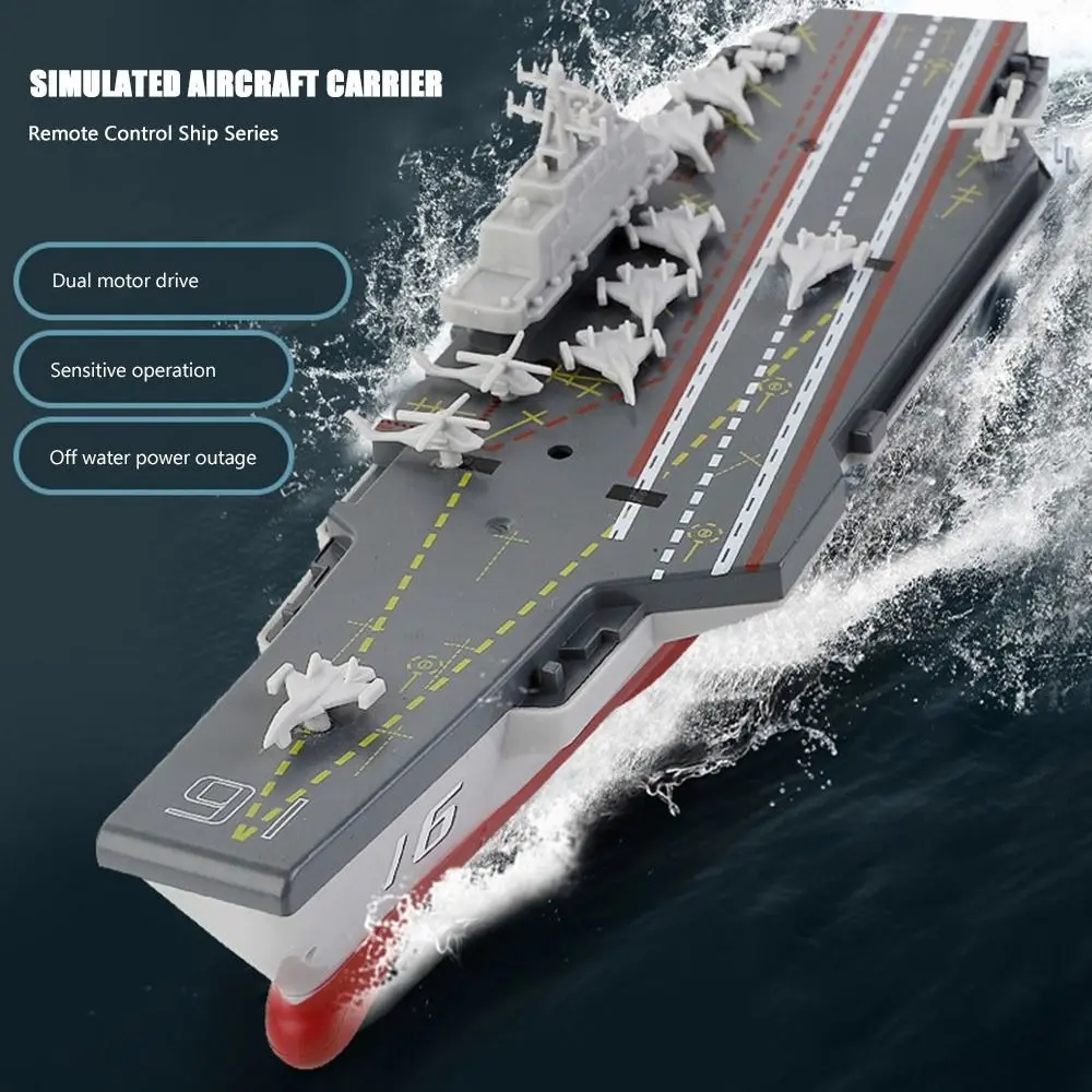New High-speed Remote Control Ship Water Game Simulation Ship Warship Model Kids Toy Mini Battleship Summer