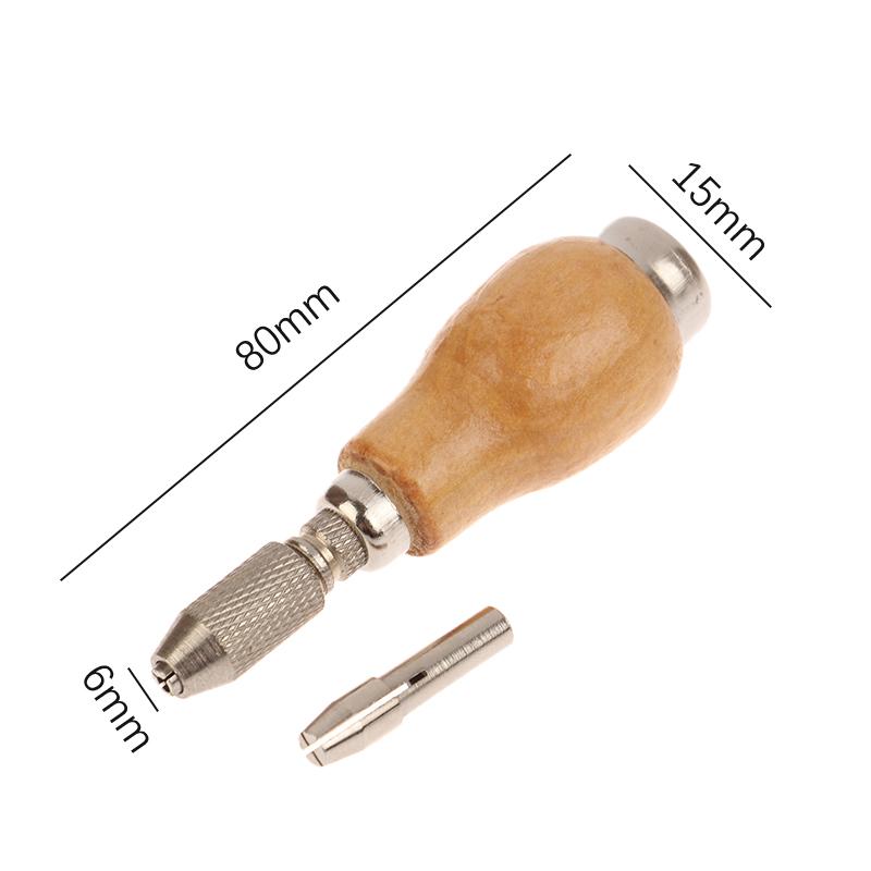 Product Introduction of DIY Jewelry Tools Jewelers Pin Vise Vice Wooden Handle With 2 Chuck Twisting Wire Wrapping Drill Tool Kit 25