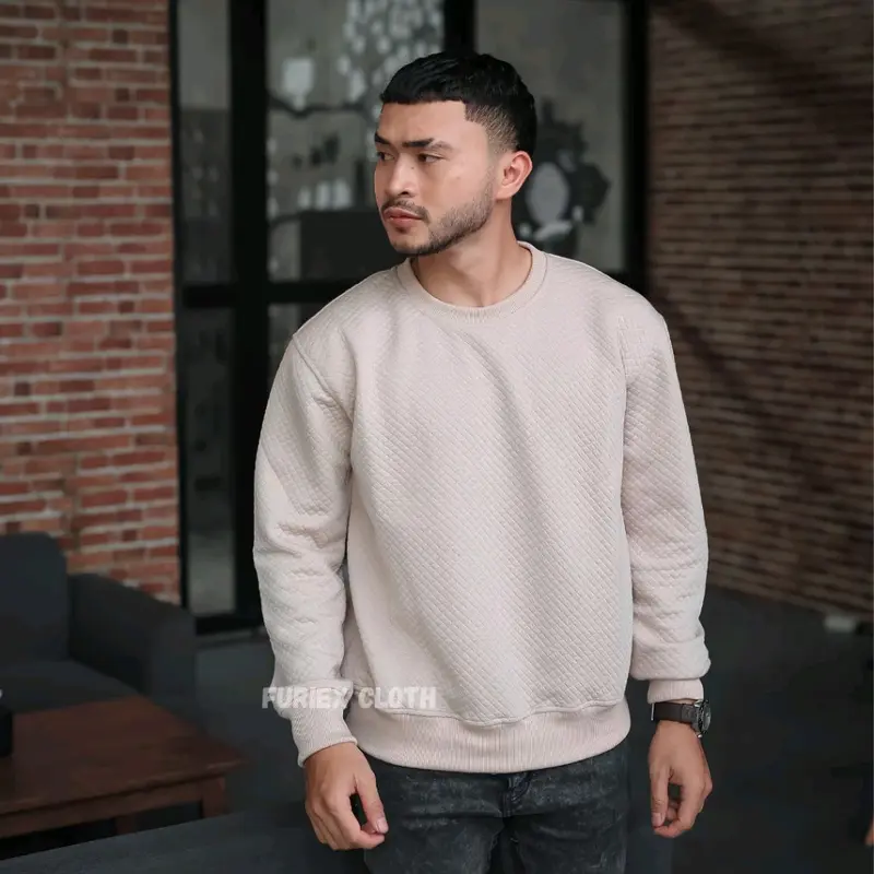 Crewneck comfy diamond basic sweater cassual ukuran s- xxl 5