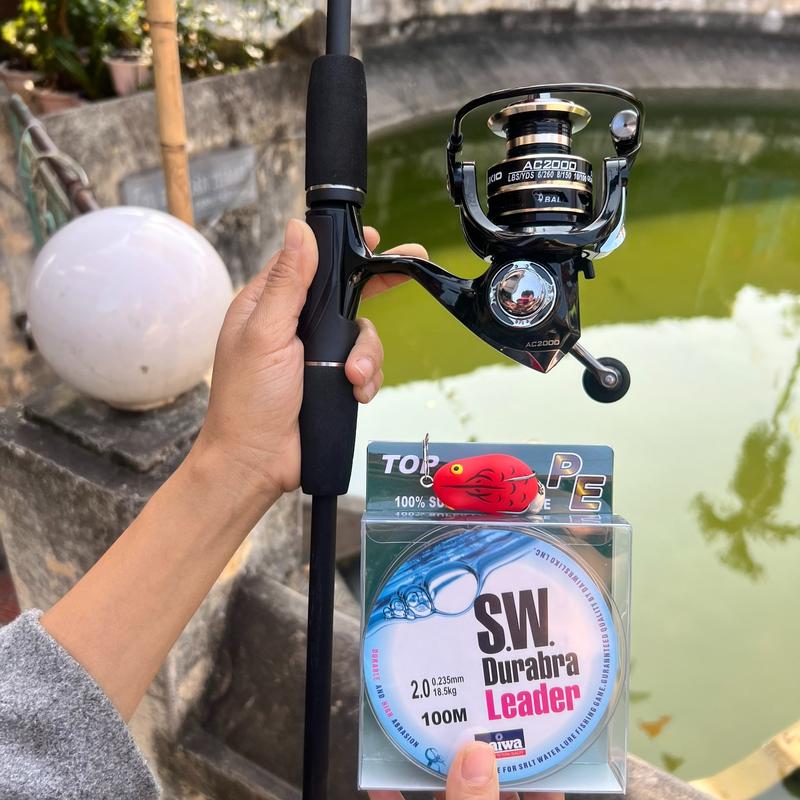  Combo Cần  Câu Cá Lure  Carbon Sói Đen Bắt Cá Fishing Đi Câu 