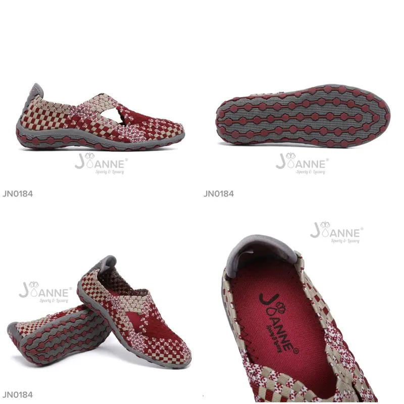 JOANNE Rajut Knit Flats Shoes Wanita #JN0184 3