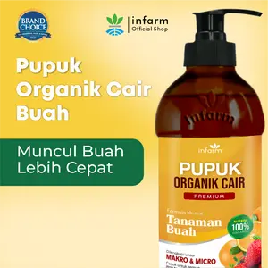 INFARM - Pupuk Organik Cair Pelebat Buah Original, Kalium Nutrisi Tanaman Anti Rontok Bunga Vitamin Tumbuhan Berbuah Lebat Asam Humat Asam Fulvat