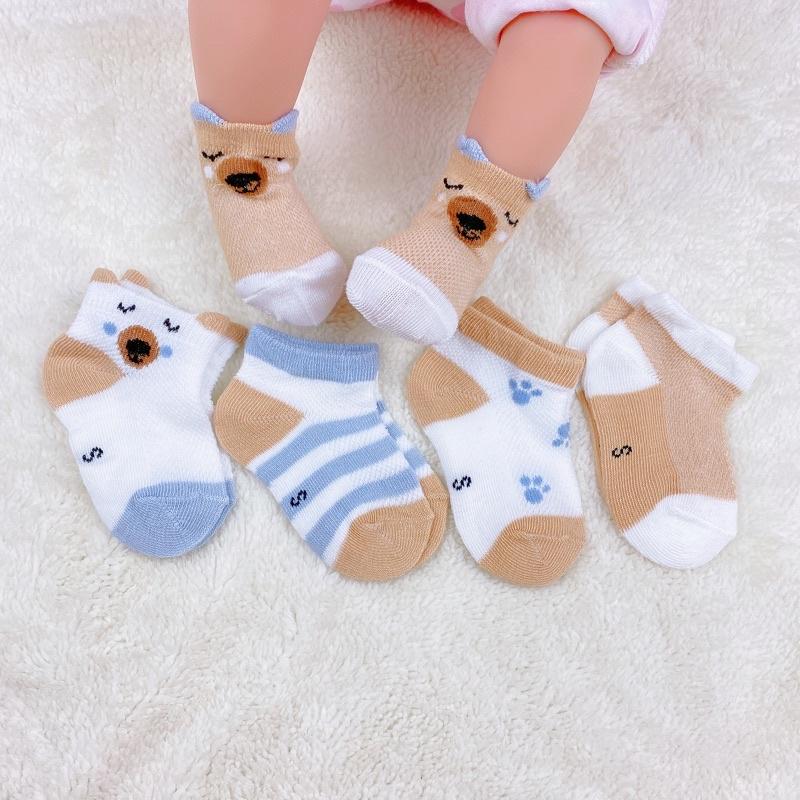 Set 5 đôi tất lưới cổ thấp Kid Sock điều hòa cho bé từ 0-3 tuổi