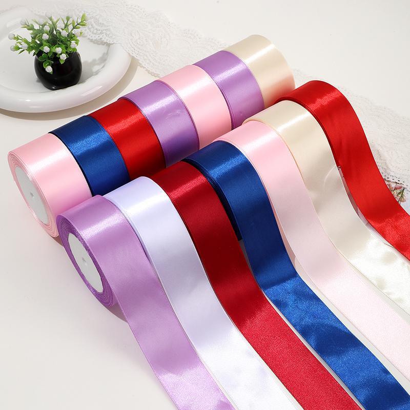 21m Solid Color Satin Ribbon, 1 Roll Romantic Decorative Ribbon, Multi-purpose Decorative Ribbon for Wedding Party Cake Decoration, Gift Wrapping 5