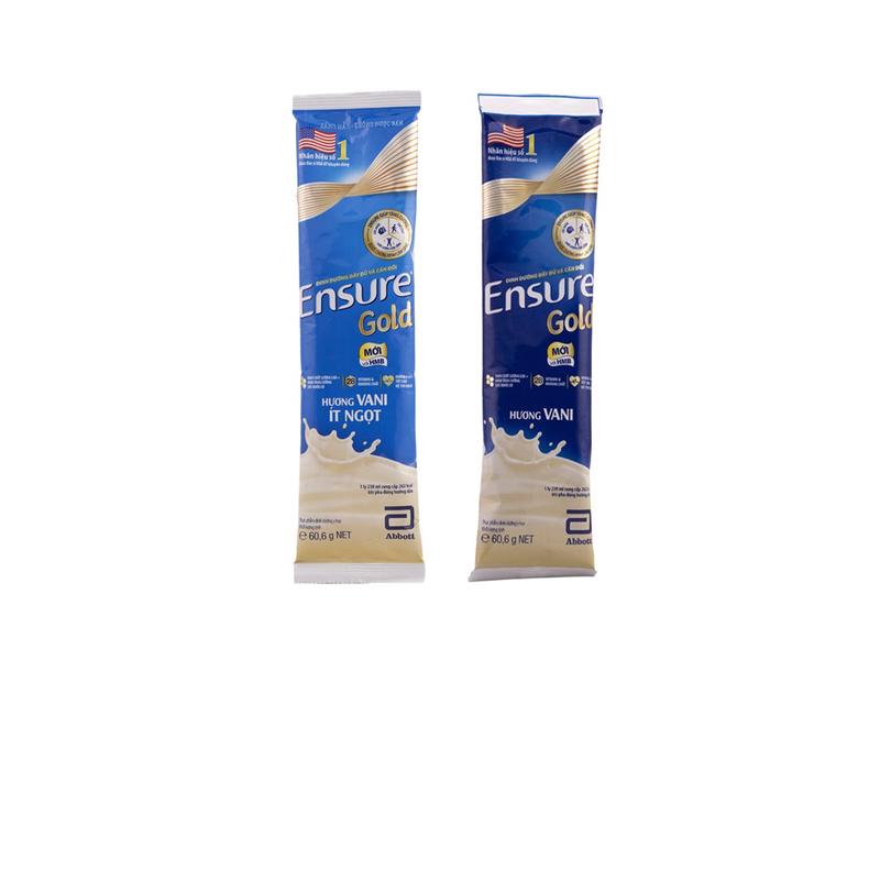 Combo 10 Gói Sữa Ensure Dạng Gói 60.6g Abbott Hương Vani và Vani ít Ngọt