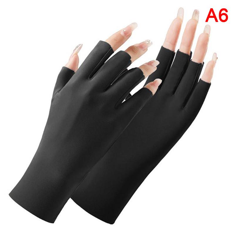 Product Introduction of Summer Ice Silk Half Fingers Gloves Women Breathable Thin Fingerless Gloves Outdoor Riding Driving Gloves Sunscreen Mittens 27