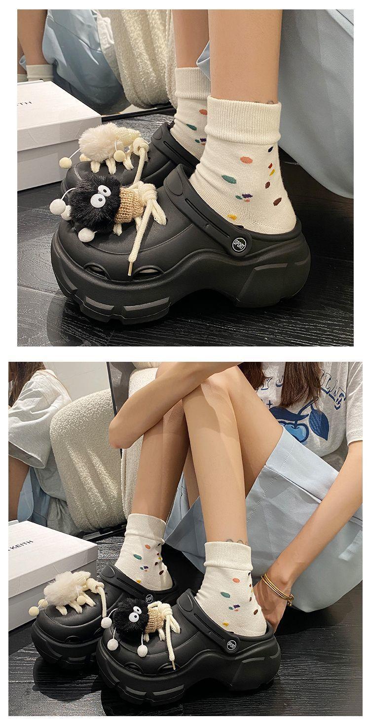 Product Introduction of Dép sục dế cao phù hợp cho cả nam và nữ, nâng chiều cao bật phong cách ,dế dày ó-8cm DéP Đế Bằng Sandal Hoa 15