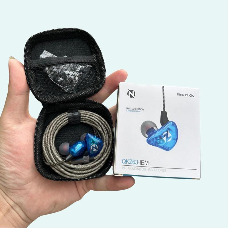 Tai Nghe Kiểm Âm Biểu Diễn NMC QKZ63 Tai Nghe In-Ear Tương Thích Với Các Dòng SOund Card Mixer Hát Livestream, Thu Âm Nghe Nhạc Nhét Tai Earphone