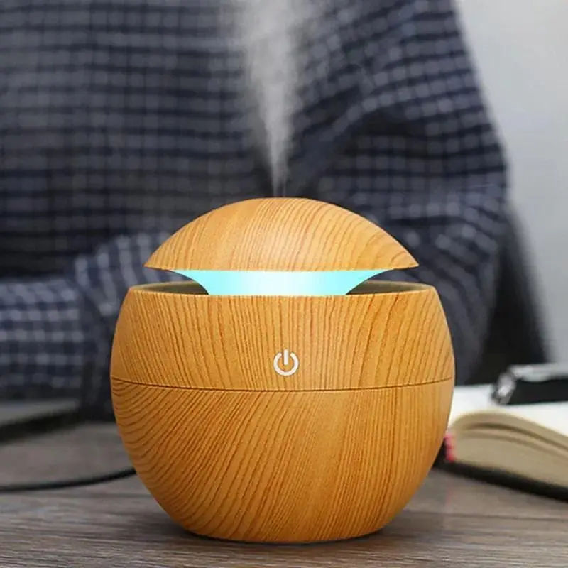 Home Wood Grain Air Humidifier Purifier Aroma Diffuser USB Ultrasonic Cool Mist Sprayer Essential Oil Fragrance Gifts projector  4k ultra hd speaker bluetooth bluetooth  earphone bluetooth  earphone