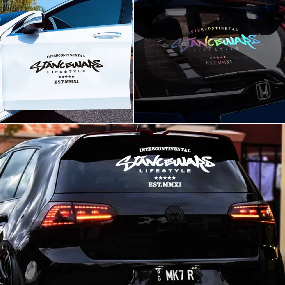 JDM Reflective Japanese Samurai Car Stickers Rear Window Scratches Decal [ In Stock ]