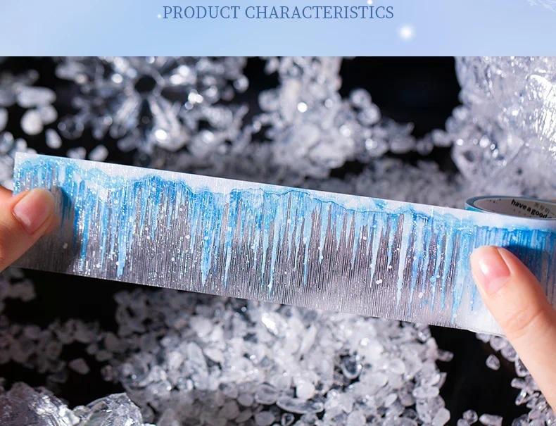 Product Introduction of JIANWU 40mm*200cm Ice Wonderland Series Vintage Winter Snow Material Collage Landscaping PET Tape Creative Journal Stationery 7