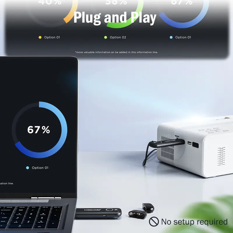 Bộ Thiết Bị Kết Nối HDMI Không dây G57L Lemorele Smart Wireless HDMI Nhỏ gọn tiện lợi hình ảnh chất lượng đầu ra 1080P/60Hz 7