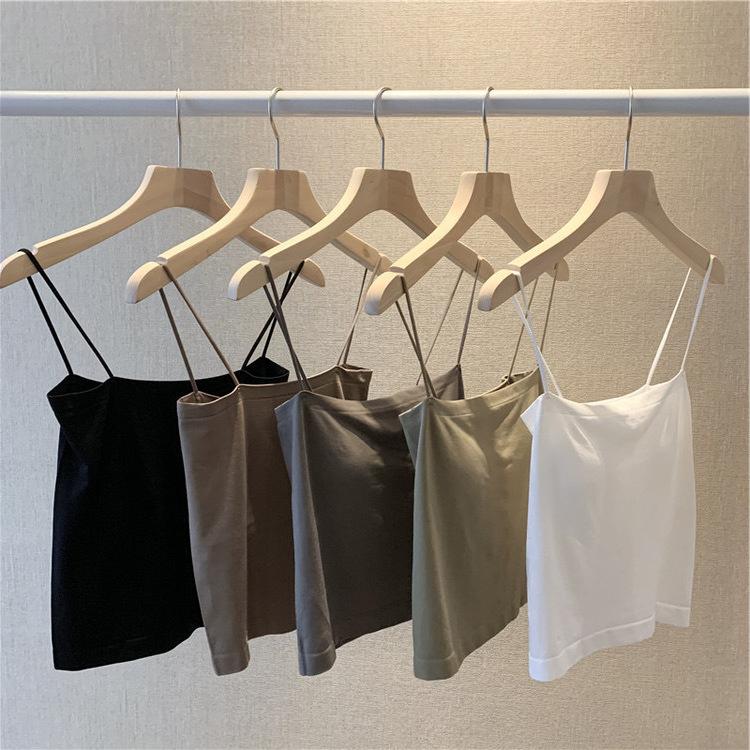 Product Introduction of Quality Version Independent Solid Color Camisole Women'S Summer With Chest Pad Top Without Steel Ring Seamless Wrapped Chest Thin Tube Top 2