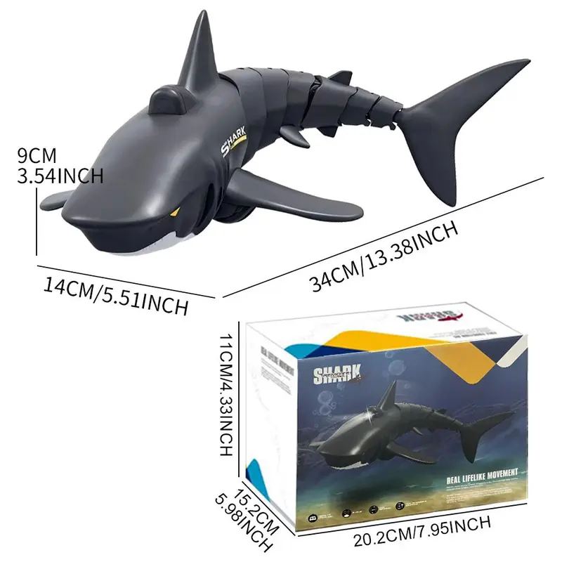 Remote Control Shark Toy, Simulation Shark Water Toy, 2.4Ghz Water Remote Control Toy, Suitable for Swimming Pool, Bathroom Bathtub, Fish Tank 1