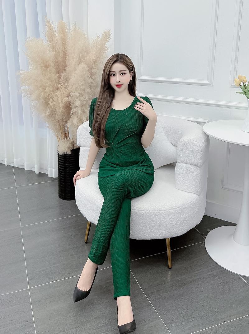 Product Introduction of Đồ bộ nữ quần dài vải thun 4 chiều set bộ quần áo mặc ở nhà mùa hè cho mẹ U30 U40 - cn132 21
