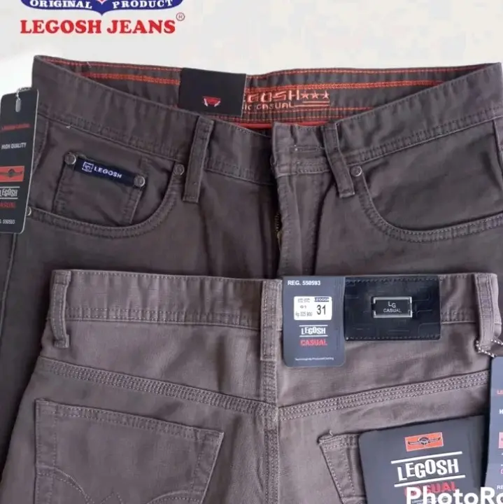 LEGOSH Celana Kanvas Panjang Pria Original standar reguler 4