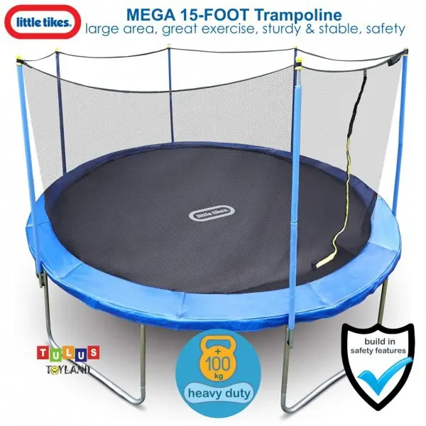 Little Tikes Mega 15 Foot Trampoline Trampolin besar 15 FT Playground Outdoor Olahraga Anak 0