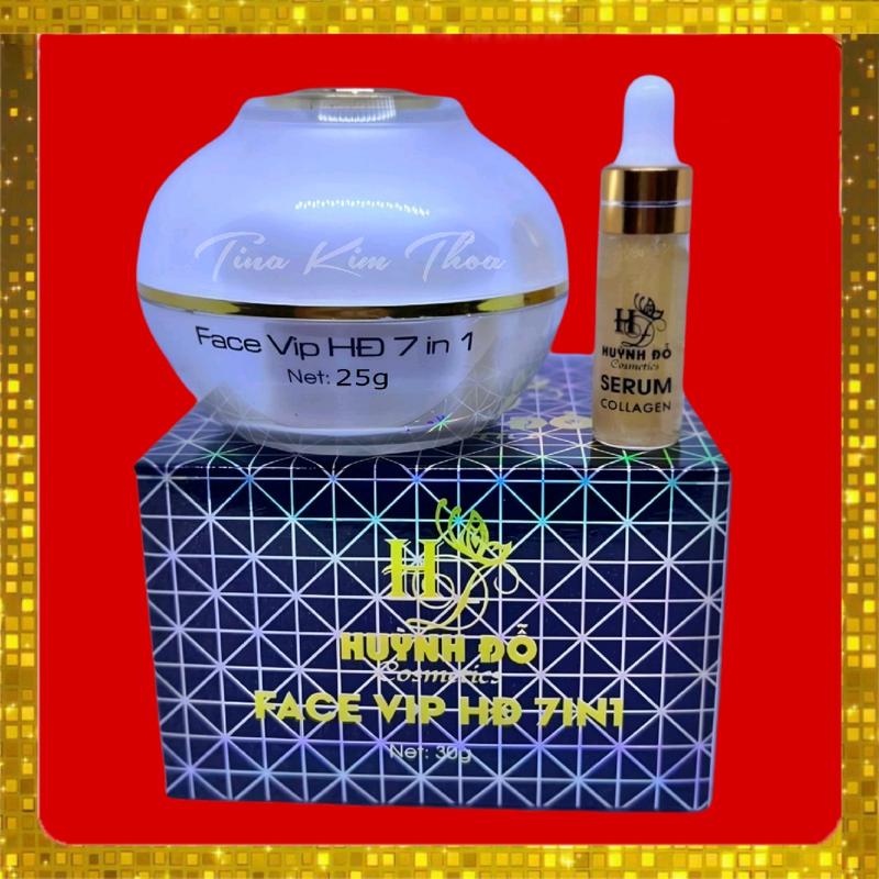  Kem Face VIP Huỳnh Đỗ 25 Gram Tặng Kèm Serum Mini 5 Gram Dưỡng Da Mịn Màng Skincare Làm Đẹp Da Dưỡng Ẩm Da 