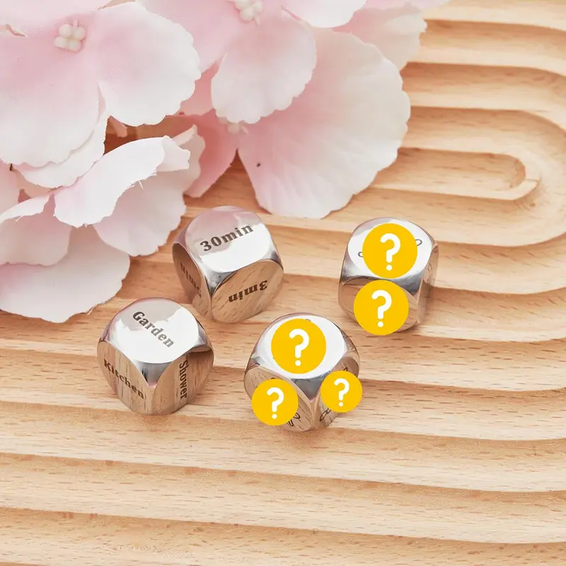 Dating Dice, 4 Counts/set Creative Dice Blind Box, Gifts for Girlfriend & Boyfriend, Couple Gift, Couple Game for Wife & Husband, Wedding Gift 3