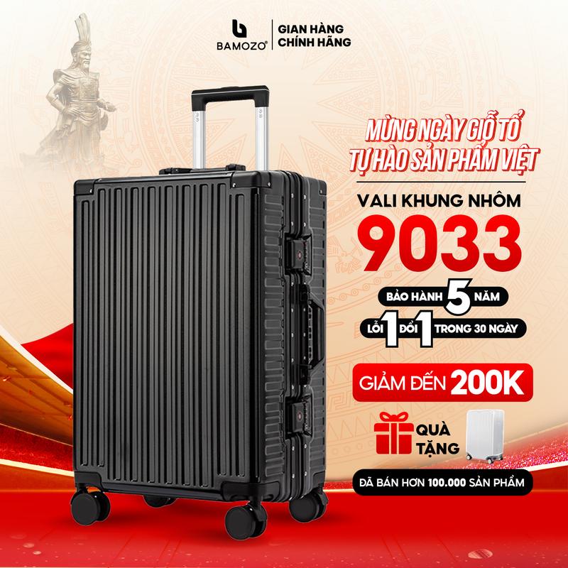 [DEAL SỐC 15/4] Vali Du Lịch Bamozo 9033 Size 20/24 Khóa Sập Cao Cấp Bảo Hành 5 Năm Tặng bọc vali trong suốt - Lỗi 1 Đổi 1 Trong 30 Ngày  Nam Nữ