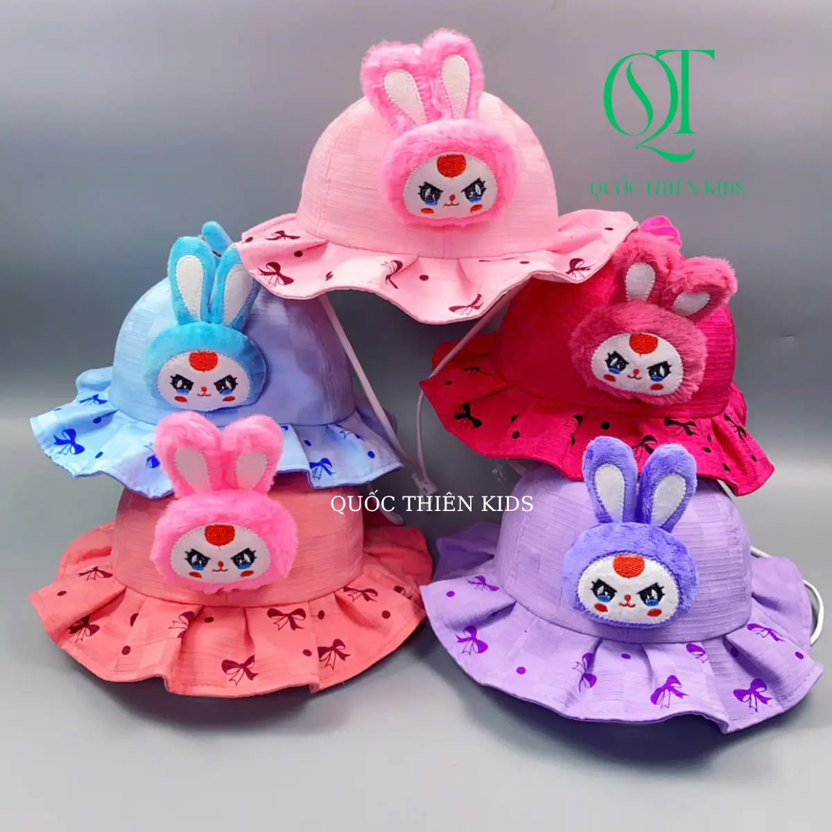 [Mũ nón trẻ em 3-7 tuổi ] Mũ vành BABY THREE , nón vành xếp ly xinh cho bé - Ms QT75