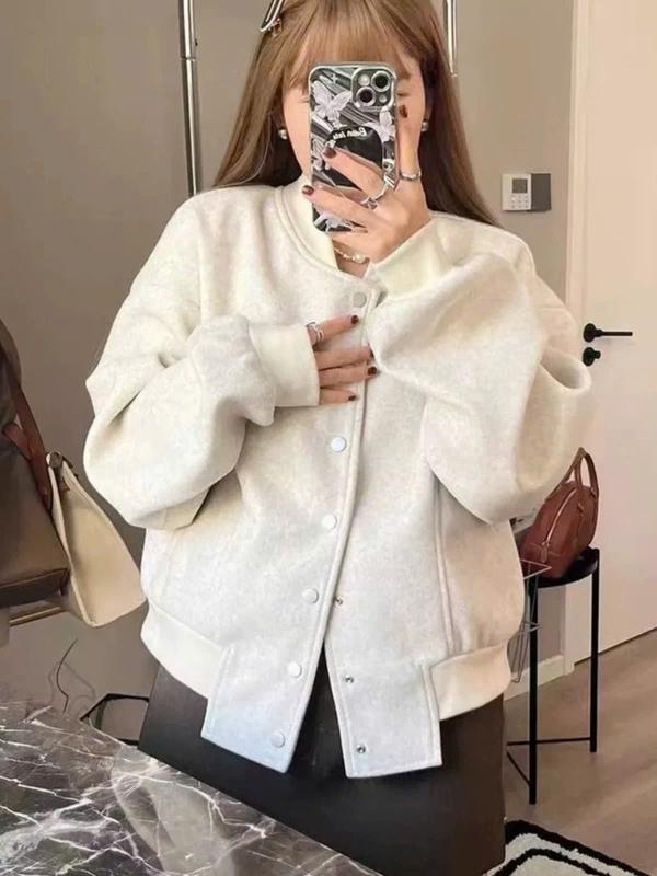  Áo khoác nỉ bomber thêu logo - bomber chữ R cúc bấm  bomber kèm gấu Mazo  - Jacket Menswear 