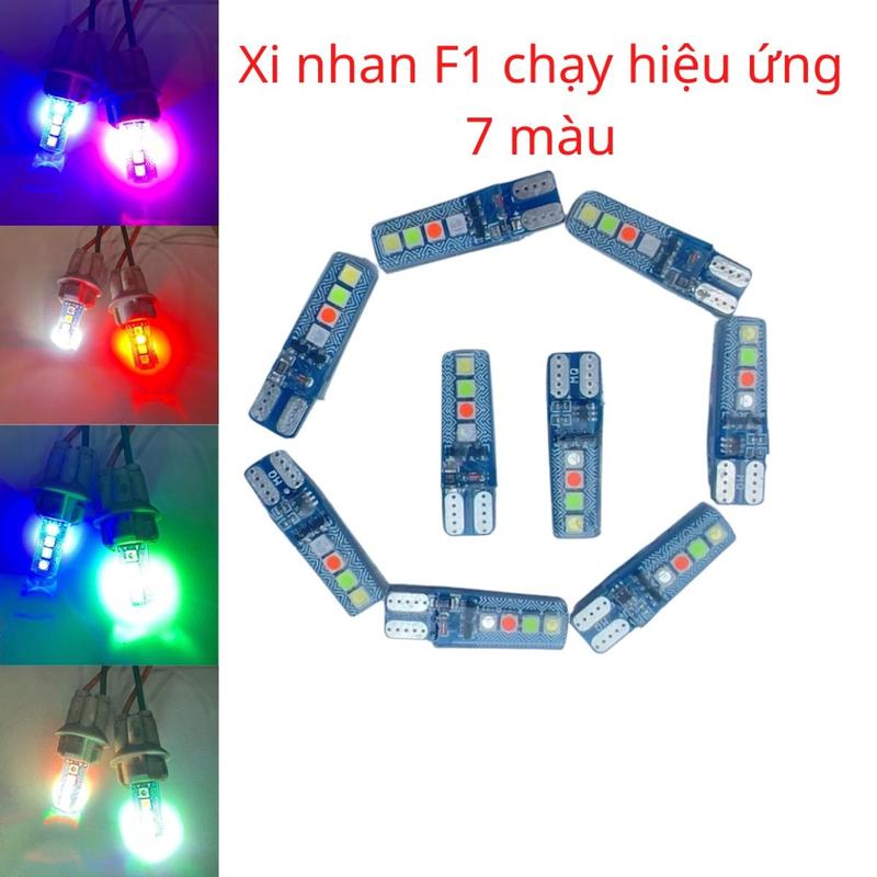 Đèn xi nhan 7 màu  siêu sáng chạy hiệu ứng audi  lắp cho nhiều dòng xe máy như wave, exciter, sirius, vision giá 1 bóng hàng loại 1
