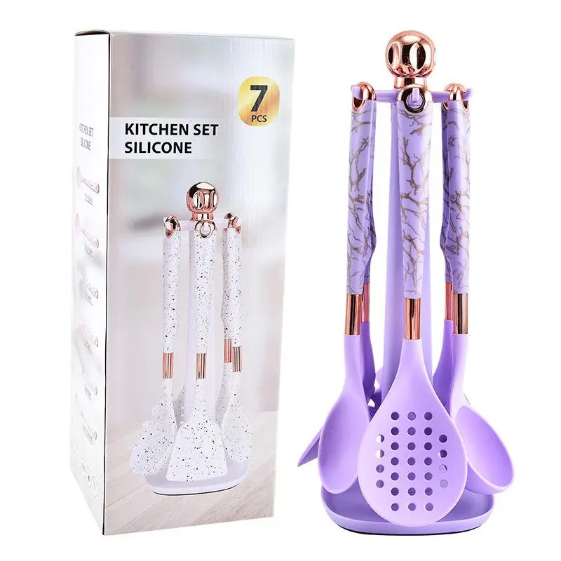 Spatula Silicone Motif Set Tahan Panas Sutil Penggorengan Anti Leleh Anti Lengket Kitchenware