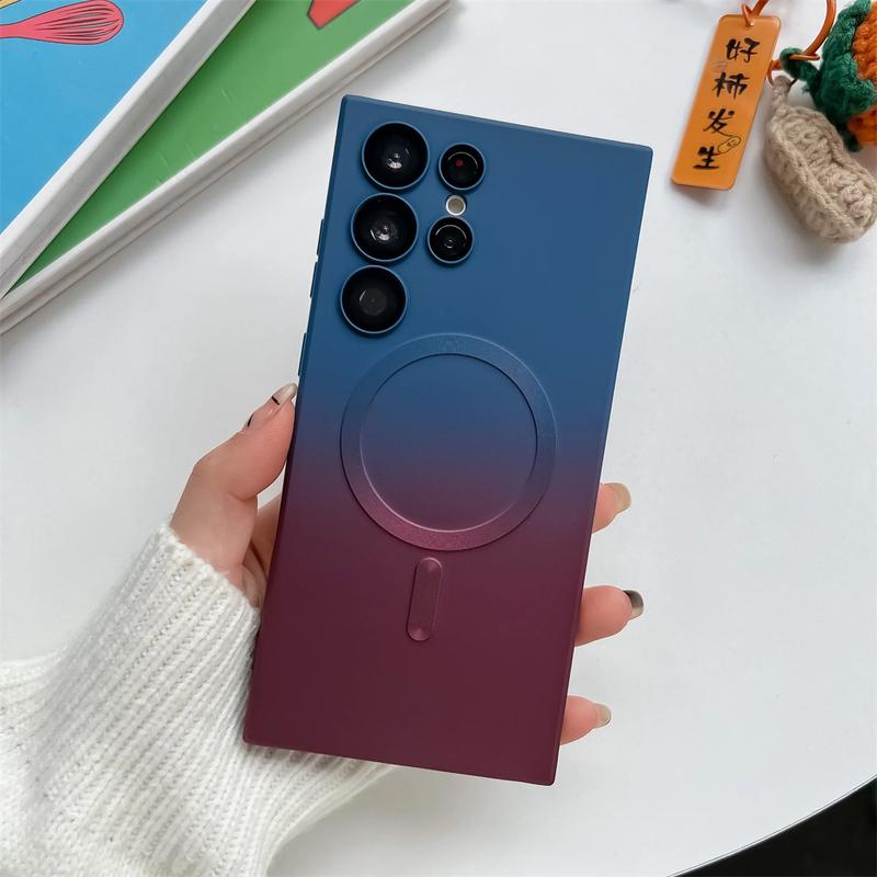 Product Introduction of Ốp Gradient Sạc Không Dây Từ Tính, Dành Cho Samsung Galaxy S24, S23, S22, S21, S20 Ultra, FE Plus 5G, Tương Thích Với Magsafe, Được Làm Bằng Silicon Lỏng, Ốp 4