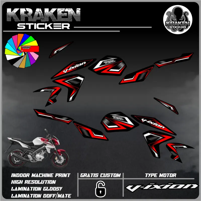 Sticker Striping VIXION LIGHTNING (NVL) Decal Stiker list variasi yamaha VIXION code 15 0