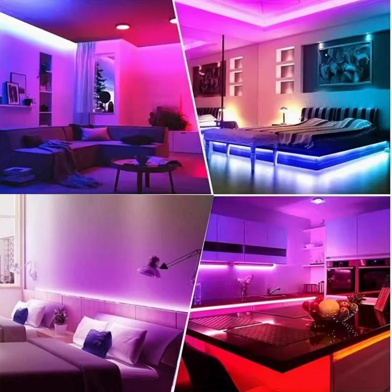 Product Introduction of RGB LED Strip Light, 1 Count USB Powered LED Strip Light with 24-Key Remote Control, Color Changing LED Ambient Light for Bedroom, Party, TV Backlighting, Modern Decorative Light 7