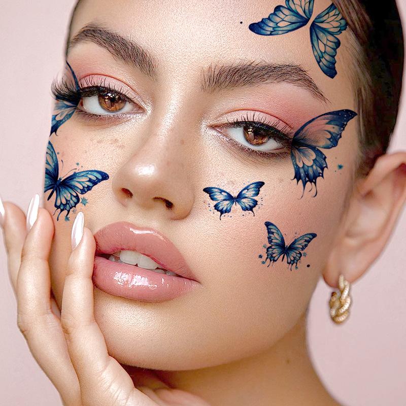 Product Introduction of Hình dán Góc mắt bướm, màu sắc mới, hình xăm vẽ mặt, hình dán Trang Điểm Cosmetic Nữ 1