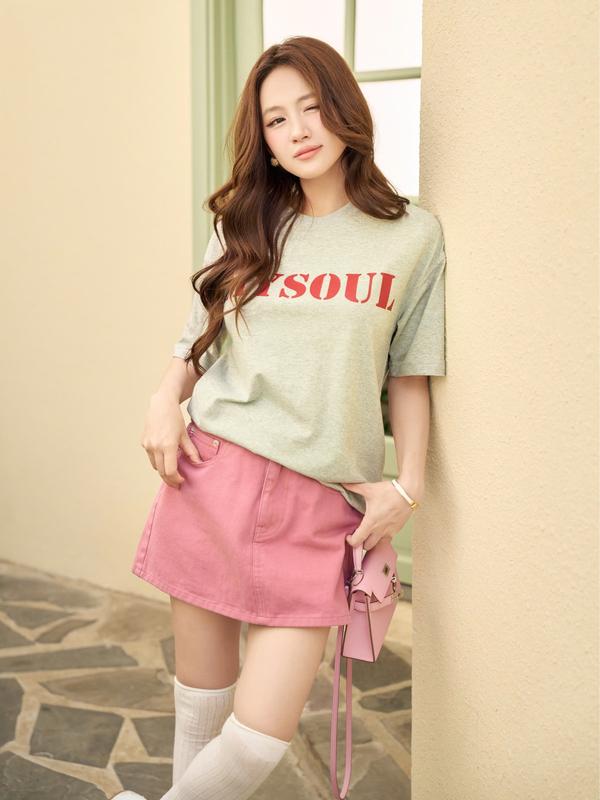 Chân váy denim ngắn COCOBEBE GLASS SKIRT