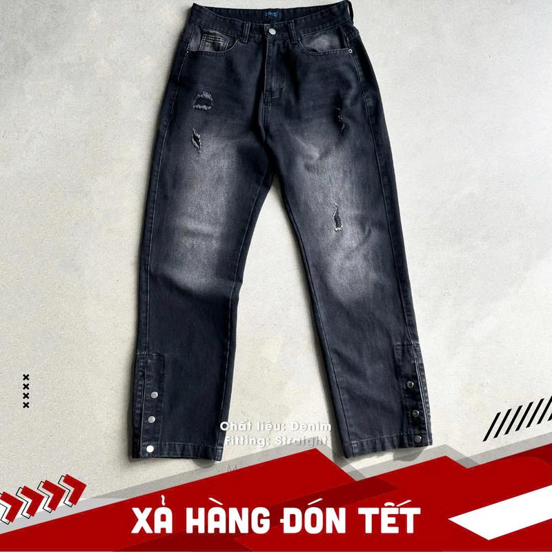   XẢ HÀNG    Quần Imperfect No.8 - Quần Jeans "Cufflink" 3 cúc gấu  Menswear 
