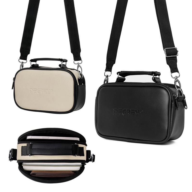 Túi da đeo chéo thời trang unisex nam nữ Degrey Coffee