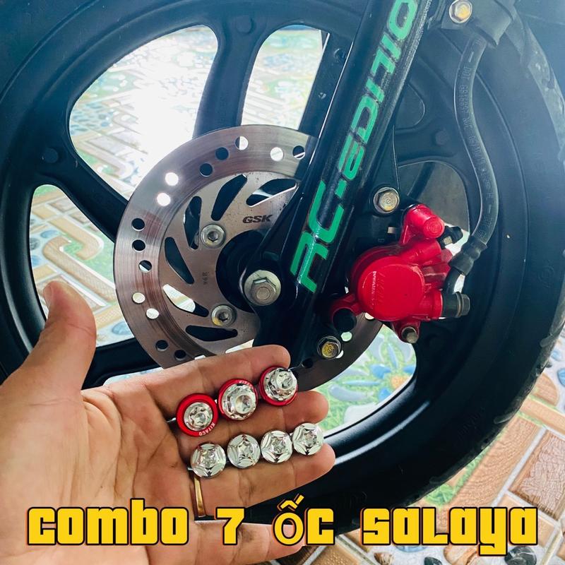 combo 7 ốc salaya dàn chân trước vision ab sh - lead winner- winner x ex 135-150 satria wave  chất liệu inox 304 Phụ Tùng